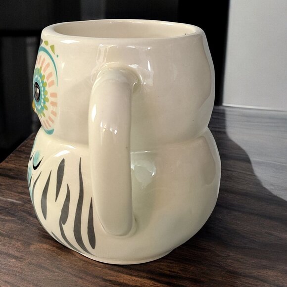 Owl Coffee Tea Chocolate Mug Love The Moment Natural Life Turquoise Mint Cond. - Picture 3 of 14